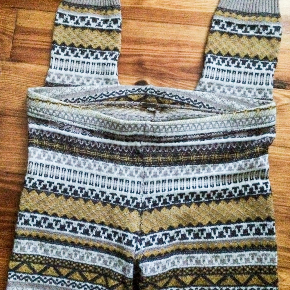 Free People Faire Isle Sweater Leggings XS tans
